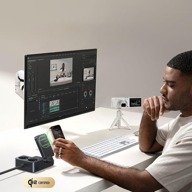 Laptop, Telefoane si Tablete - Telefoane mobile si accesorii - Accesorii Telefoane - Incarcatoare telefoane - Statie de alimentare Baseus Nomos ND11, Magnetic Wireless, 67W, E00078801123-00, Cosmic Black - Infinity.ro
