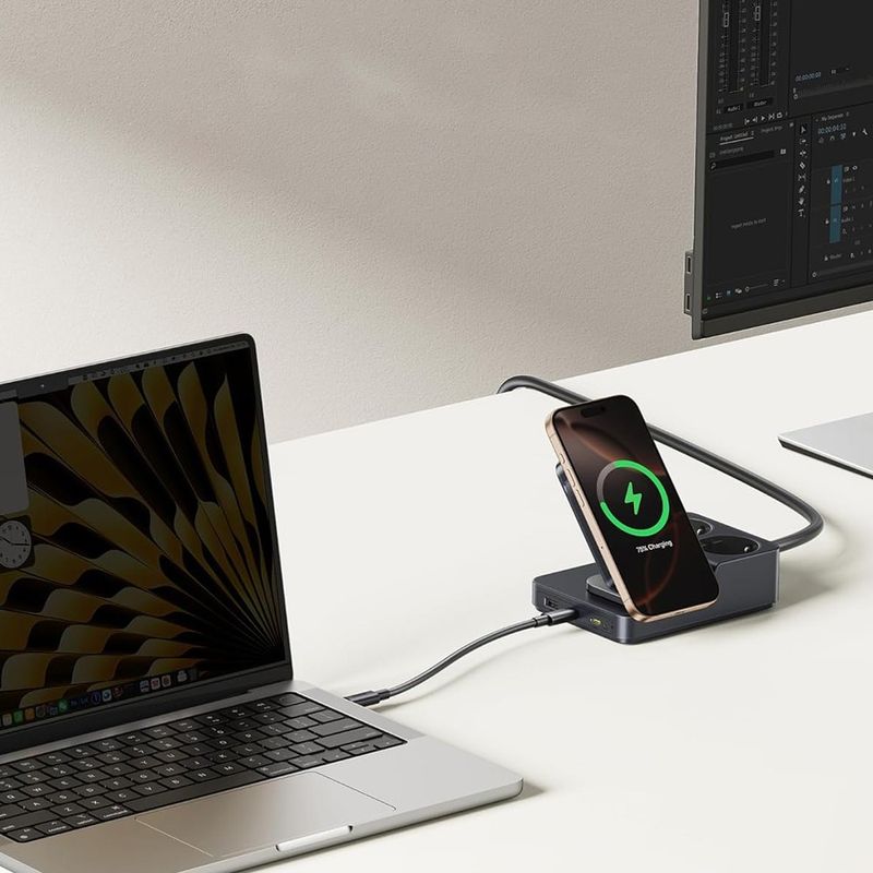 Laptop, Telefoane si Tablete - Telefoane mobile si accesorii - Accesorii Telefoane - Incarcatoare telefoane - Statie de alimentare Baseus Nomos ND11, Magnetic Wireless, 67W, E00078801123-00, Cosmic Black - Infinity.ro