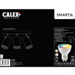 Casa si Gradina - Corpuri si surse de iluminat - Plafoniere, aplice si spoturi - Plafoniera LED RGB inteligenta Calex, cu 3 spoturi, Wi-Fi, Bluetooth, 4.9W, 21 cm, Negru Mat - Infinity.ro