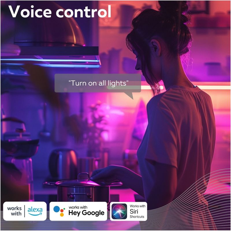 Casa si Gradina - Corpuri si surse de iluminat - Plafoniere, aplice si spoturi - Plafoniera LED RGB inteligenta Calex, cu 3 spoturi, Wi-Fi, Bluetooth, 4.9W, 21 cm, Negru Mat - Infinity.ro