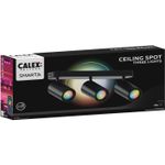 Casa si Gradina - Corpuri si surse de iluminat - Plafoniere, aplice si spoturi - Plafoniera LED RGB inteligenta Calex, 3 spoturi, Wi-Fi, 4.9W, 345 lm, 27cm, Negru Mat - Infinity.ro
