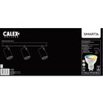 Casa si Gradina - Corpuri si surse de iluminat - Plafoniere, aplice si spoturi - Plafoniera LED RGB inteligenta Calex, 3 spoturi, Wi-Fi, 4.9W, 345 lm, 27cm, Negru Mat - Infinity.ro