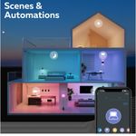 Casa si Gradina - Corpuri si surse de iluminat - Plafoniere, aplice si spoturi - Plafoniera LED RGB inteligenta Calex, 3 spoturi, Wi-Fi, 4.9W, 345 lm, 27cm, Negru Mat - Infinity.ro