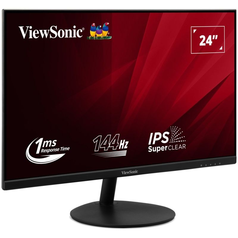 PC, gaming si accesorii - Desktop PC & monitoare - Monitoare - Monitor ViewSonic VA24E2-H, 24", FHD, IPS, 144Hz, Negru - Infinity.ro