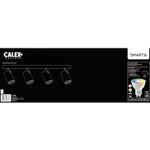 Casa si Gradina - Corpuri si surse de iluminat - Plafoniere, aplice si spoturi - Plafoniera LED RGB inteligenta Calex cu 4 spoturi, Wi-Fi, 4.9W, 345 lm, Negru Mat - Infinity.ro