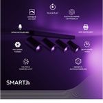 Casa si Gradina - Corpuri si surse de iluminat - Plafoniere, aplice si spoturi - Plafoniera LED RGB inteligenta Calex cu 4 spoturi, Wi-Fi, 4.9W, 345 lm, Negru Mat - Infinity.ro