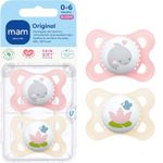 Jucarii, Copii si Bebe - Hrana si alaptare - Biberoane, suzete si accesorii hranire - Suzete si accesorii - Set 2 suzete ortodontice MAM Original Sealife, 2-6 luni, silicon, Roz/Crem - Infinity.ro