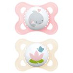 Jucarii, Copii si Bebe - Hrana si alaptare - Biberoane, suzete si accesorii hranire - Suzete si accesorii - Set 2 suzete ortodontice MAM Original Sealife, 2-6 luni, silicon, Roz/Crem - Infinity.ro