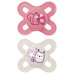 Jucarii, Copii si Bebe - Hrana si alaptare - Biberoane, suzete si accesorii hranire - Suzete si accesorii - Set 2 suzete ortodontice MAM Baby Original Start Planet Love, 0-3 luni, silicon, Roz/Crem - Infinity.ro
