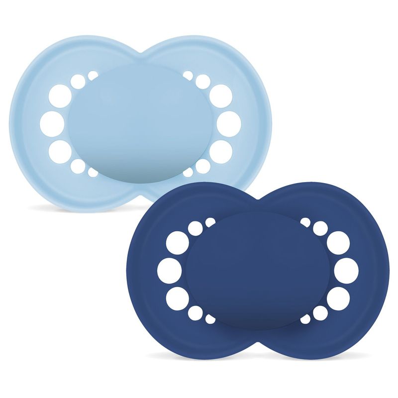 Jucarii, Copii si Bebe - Hrana si alaptare - Biberoane, suzete si accesorii hranire - Suzete si accesorii - Set 2 suzete ortodontice MAM Original, 16-36 luni, silicon, Albastru/Bleu - Infinity.ro