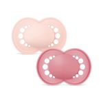 Jucarii, Copii si Bebe - Hrana si alaptare - Biberoane, suzete si accesorii hranire - Suzete si accesorii - Set 2 suzete ortodontice MAM Original, 16-36 luni, silicon SkinSoft, Roz - Infinity.ro