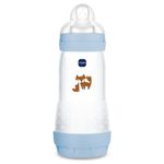 Jucarii, Copii si Bebe - Hrana si alaptare - Biberoane, suzete si accesorii hranire - Biberoane, tetine si accesorii - Biberon anticolici MAM Perfect Start Sealife, 260 ml, tetina silicon SkinSoft, albastru - Infinity.ro