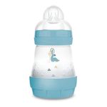 Jucarii, Copii si Bebe - Hrana si alaptare - Biberoane, suzete si accesorii hranire - Biberoane, tetine si accesorii - Biberon anticolici MAM Perfect Start Planet Love, 160ml, tetina silicon, albastru - Infinity.ro