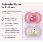 Jucarii, Copii si Bebe - Hrana si alaptare - Biberoane, suzete si accesorii hranire - Suzete si accesorii - Set 2 suzete ortodontice MAM Original Night Planet Love, 16-36 luni, silicon, Roz/Lila - Infinity.ro
