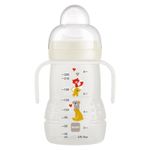 Jucarii, Copii si Bebe - Hrana si alaptare - Biberoane, suzete si accesorii hranire - Biberoane, tetine si accesorii - Biberon MAM Baby Trainer +, 220 ml, +4 luni, tetina silicon anti-picurare - Infinity.ro