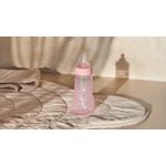 Jucarii, Copii si Bebe - Hrana si alaptare - Biberoane, suzete si accesorii hranire - Biberoane, tetine si accesorii - Biberon anticolici MAM Easy Active Pattern Fruits, 330 ml, tetina silicon, roz - Infinity.ro