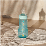 Jucarii, Copii si Bebe - Hrana si alaptare - Biberoane, suzete si accesorii hranire - Biberoane, tetine si accesorii - Biberon anticolici MAM Easy Active Pattern Fruits, 330 ml, tetina silicon, verde - Infinity.ro