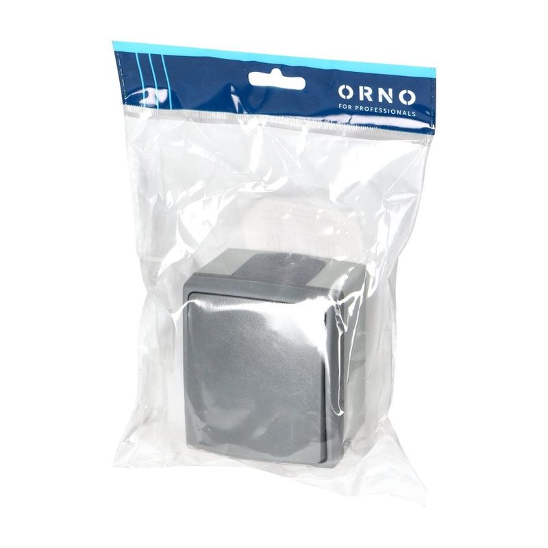 Casa si Gradina - Electrice - Distributie electrica si comanda - Intrerupatoare - Intrerupator simplu ORNO AQUATIC PRO OR-OE-7400/GR, 230V, 10A, IP55, Gri/Grafit - Infinity.ro