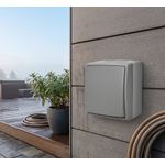 Casa si Gradina - Electrice - Distributie electrica si comanda - Intrerupatoare - Intrerupator simplu ORNO AQUATIC PRO OR-OE-7400/GR, 230V, 10A, IP55, Gri/Grafit - Infinity.ro