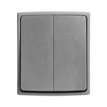 Casa si Gradina - Electrice - Distributie electrica si comanda - Intrerupatoare - Intrerupator dublu ORNO AQUATIC PRO OR-OE-7401/GR, 230V, 10A, montaj aparent, IP55, Gri/Grafit - Infinity.ro