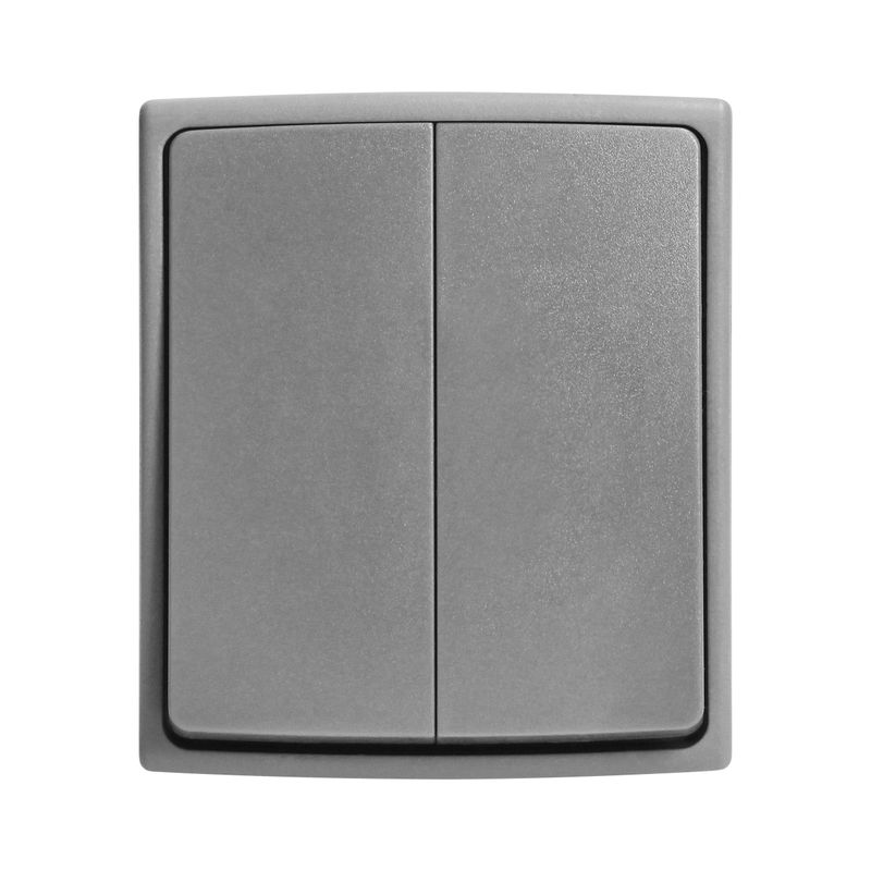 Casa si Gradina - Electrice - Distributie electrica si comanda - Intrerupatoare - Intrerupator dublu ORNO AQUATIC PRO OR-OE-7401/GR, 230V, 10A, montaj aparent, IP55, Gri/Grafit - Infinity.ro
