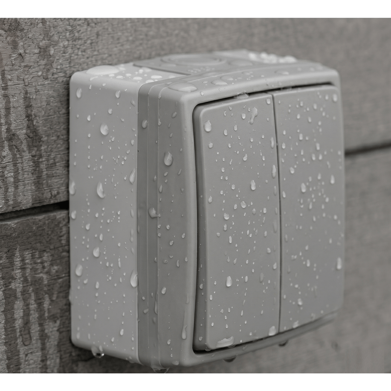 Casa si Gradina - Electrice - Distributie electrica si comanda - Intrerupatoare - Intrerupator dublu ORNO AQUATIC PRO OR-OE-7401/GR, 230V, 10A, montaj aparent, IP55, Gri/Grafit - Infinity.ro