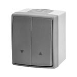 Casa si Gradina - Electrice - Distributie electrica si comanda - Intrerupatoare - Intrerupator Jaluzele ORNO AQUATIC PRO OR-OE-7408/GR, 230V, 10A, IP55, Montaj Aparent, Gri/Grafit - Infinity.ro