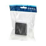 Casa si Gradina - Electrice - Distributie electrica si comanda - Intrerupatoare - Intrerupator dublu ORNO AQUATIC MINI OR-OE-7301/WB, 230V, 10A, IP54, montaj aparent, alb/negru - Infinity.ro