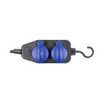 Casa si Gradina - Electrice - Accesorii electrice - Prelungitoare, triple, fise - Prelungitor electric ORNO OR-AE-13299(GS)/5M, 4 prize, 5m, IP44, Negru/Albastru - Infinity.ro