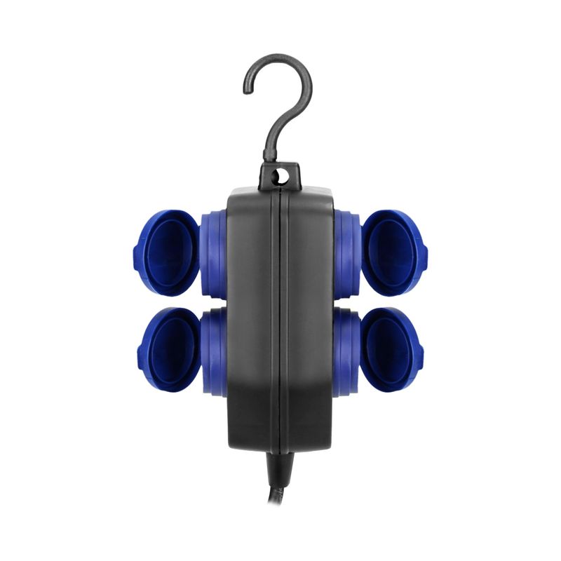 Casa si Gradina - Electrice - Accesorii electrice - Prelungitoare, triple, fise - Prelungitor electric ORNO OR-AE-13299(GS)/5M, 4 prize, 5m, IP44, Negru/Albastru - Infinity.ro