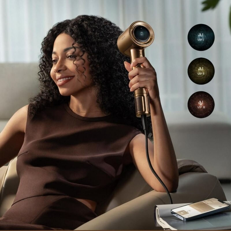 Ingrijire personala si Cosmetice - Aparate & accesorii ingrijire personala - Hair styling - Uscatoare de par - Uscator de par Dreame Pilot AHX01A, 1600 W, Ionizare, Bronz - Infinity.ro