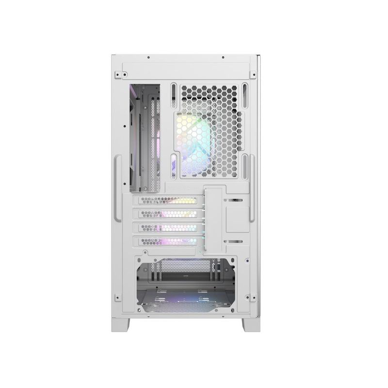 PC, gaming si accesorii - Componente PC - Componente - Carcase PC si server - Carcasa PCCOOLER Mini Tower, mATX, 2 ventilatoare ARGB, sticla securizata, alb - Infinity.ro