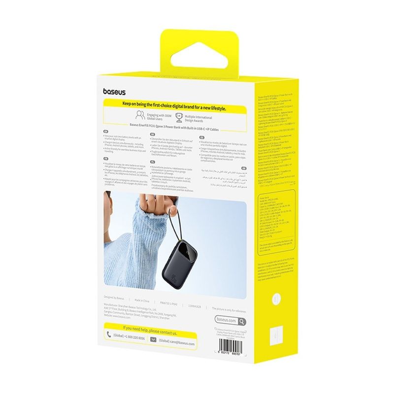 Laptop, Telefoane si Tablete - Telefoane mobile si accesorii - Accesorii Telefoane - Baterii externe - Baterie externa EnerFill FC31 Qpow3 Ultra, 20000mAh, 45W, Display LED, Negru - Infinity.ro