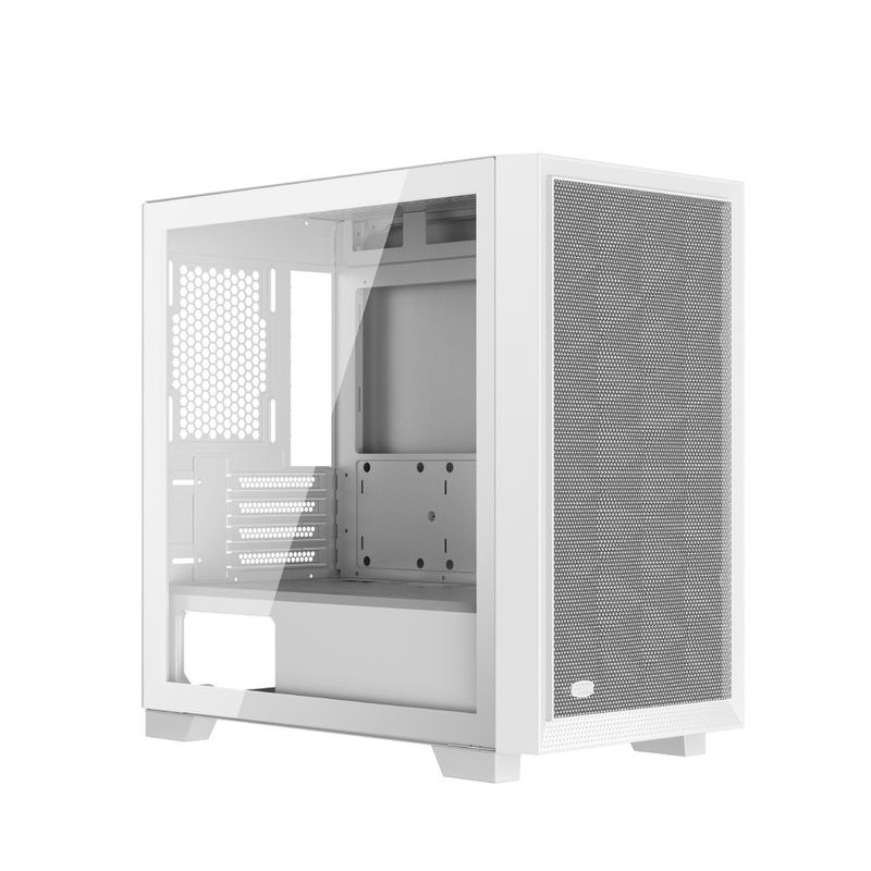 PC, gaming si accesorii - Componente PC - Componente - Carcase PC si server - Carcasa PCCOOLER Mini Tower, mATX, 2 ventilatoare ARGB, sticla securizata, alb - Infinity.ro