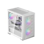 PC, gaming si accesorii - Componente PC - Componente - Carcase PC si server - Carcasa PCCOOLER Mini Tower, mATX, 2 ventilatoare ARGB, sticla securizata, alb - Infinity.ro