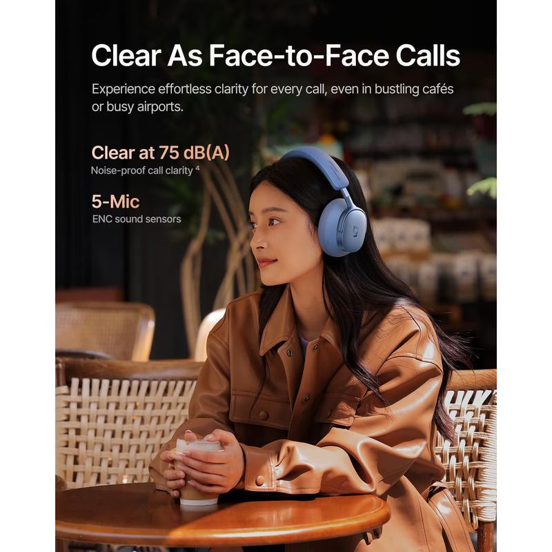 TV, Audio-Video si Foto - Portabile audio - Casti audio - Casti Wireless Over-Ear Baseus Inspire XH1, ANC, Bluetooth 6.1, Autonomie 100h, Twilight Blue - Infinity.ro
