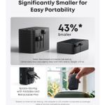 Casa si Gradina - Electrice - Accesorii electrice - Accesorii prize si intrerupatoare - Adaptor de calatorie Anker Nano Travel Adapter 5 in 1, 20W, 2x USB-C, 2x USB-A, Negru - Infinity.ro