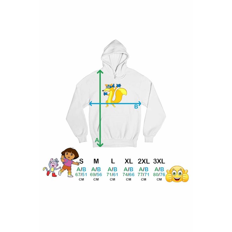 Fashion, accesorii si bijuterii - Barbati - Imbracaminte - Hanorace barbati - Hanorac Barbati Dora Exploratoarea Swiper Hotomanul, alb, marime 3XL - Infinity.ro