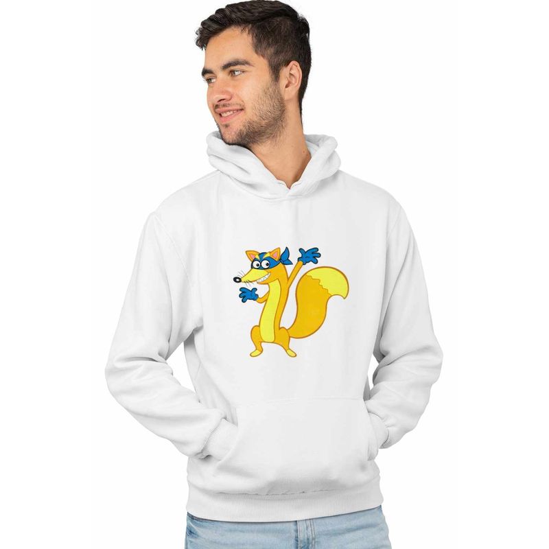Fashion, accesorii si bijuterii - Barbati - Imbracaminte - Hanorace barbati - Hanorac Barbati Dora Exploratoarea Swiper Hotomanul, alb, marime 3XL - Infinity.ro