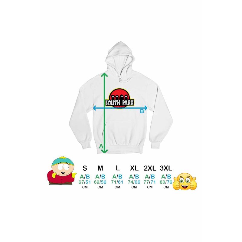 Fashion, accesorii si bijuterii - Barbati - Imbracaminte - Hanorace barbati - Hanorac Barbati South Park Jurassic Dinozauri T-Rex, alb, marime M - Infinity.ro