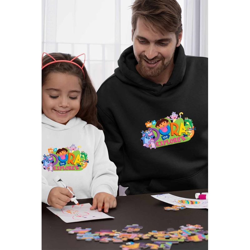 Fashion, accesorii si bijuterii - Barbati - Imbracaminte - Hanorace barbati - Hanorac Barbati Dora The Explorer Nick Junior, negru, marime XL - Infinity.ro