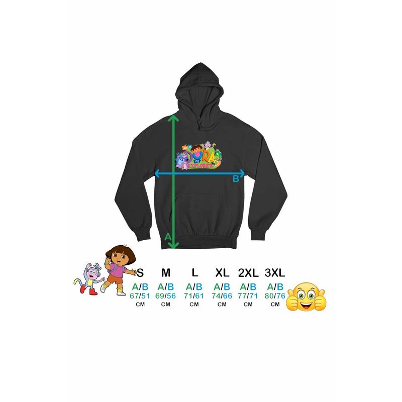 Fashion, accesorii si bijuterii - Barbati - Imbracaminte - Hanorace barbati - Hanorac Barbati Dora The Explorer Nick Junior, negru, marime XL - Infinity.ro
