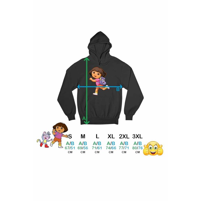 Fashion, accesorii si bijuterii - Barbati - Imbracaminte - Hanorace barbati - Hanorac Barbati Dora Exploratoarea Ghiozdan Harta Explorer, negru, marime M - Infinity.ro