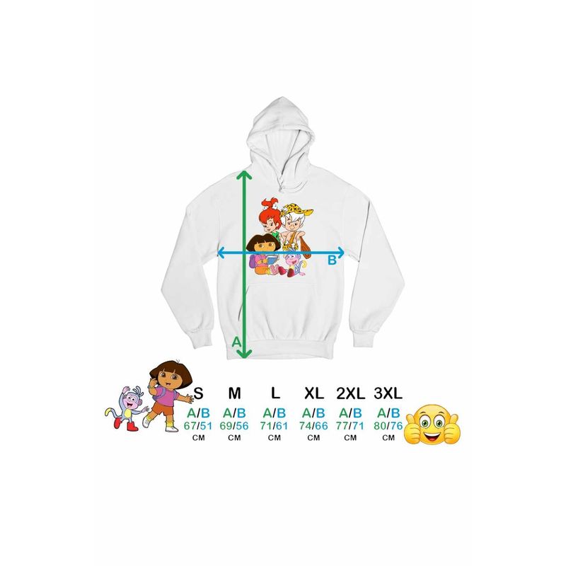 Fashion, accesorii si bijuterii - Barbati - Imbracaminte - Hanorace barbati - Hanorac Barbati Dora the Explorer Familia Flintstone Bam Bam Bebelusi, alb, marime S - Infinity.ro
