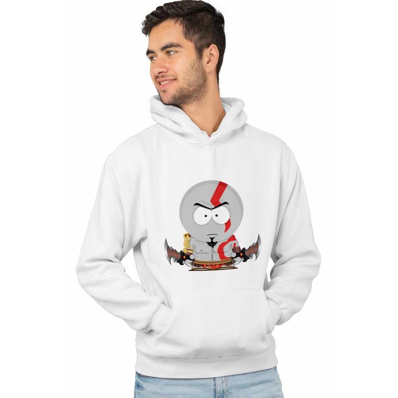 Fashion, accesorii si bijuterii - Barbati - Imbracaminte - Hanorace barbati - Hanorac Barbati South Park God Of War Viking Razboinic, alb, marime 2XL - Infinity.ro