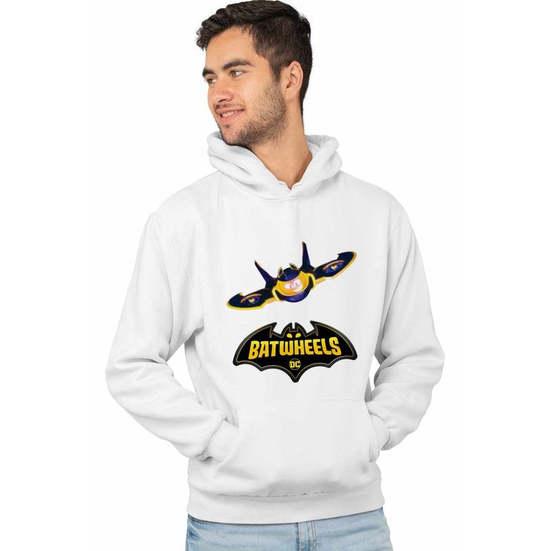 Fashion, accesorii si bijuterii - Barbati - Imbracaminte - Hanorace barbati - Hanorac Barbati Batwheels Batwing Batroti Jet Batman, alb, marime XL - Infinity.ro