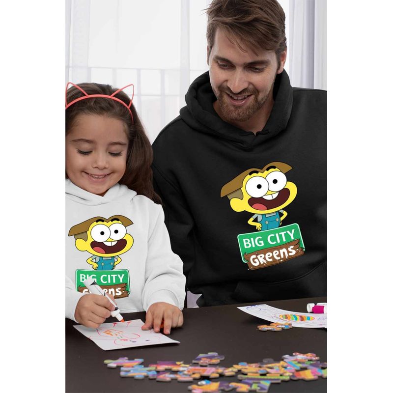 Fashion, accesorii si bijuterii - Barbati - Imbracaminte - Hanorace barbati - Hanorac Barbati Familia Green Cricket Big City Greens, negru, marime S - Infinity.ro