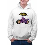 Fashion, accesorii si bijuterii - Barbati - Imbracaminte - Hanorace barbati - Hanorac Barbati Batwheels Bibi Batgirl Cycle Motocicleta Batman, alb, marime M - Infinity.ro