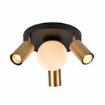 Casa si Gradina - Corpuri si surse de iluminat - Plafoniere, aplice si spoturi - Plafoniera Spike KL164004, 4xGU10/ E14, alba mata+neagra+aurie, IP20, Klausen - Infinity.ro