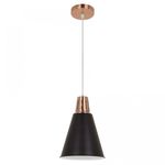 Casa si Gradina - Corpuri si surse de iluminat - Lustre si pendule - Pendul Shade KL6236, 1xE27, negru+cupru, IP20, Klausen - Infinity.ro